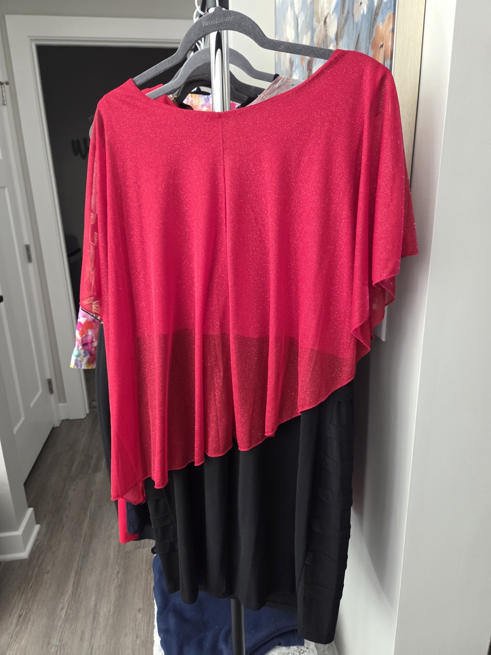 Enfocus Studio Layered Flutter Tunic in Bright Pink - Picture 2 of 3